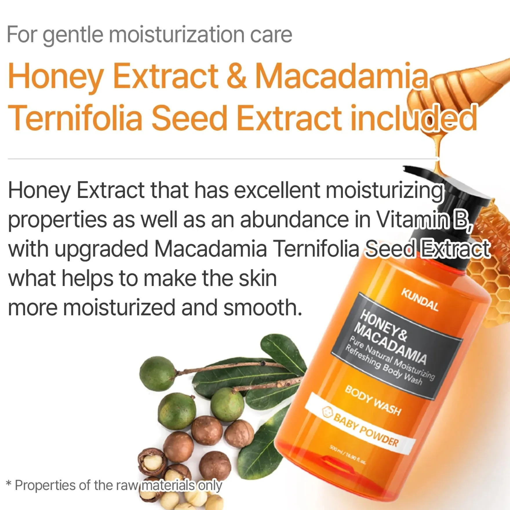 Honey & Macadamia Pure Body Wash Cherry Blossom
