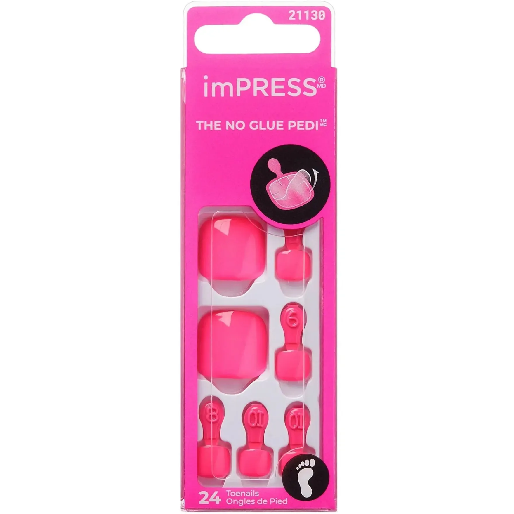 Impress Toenails Tickle Me Pink