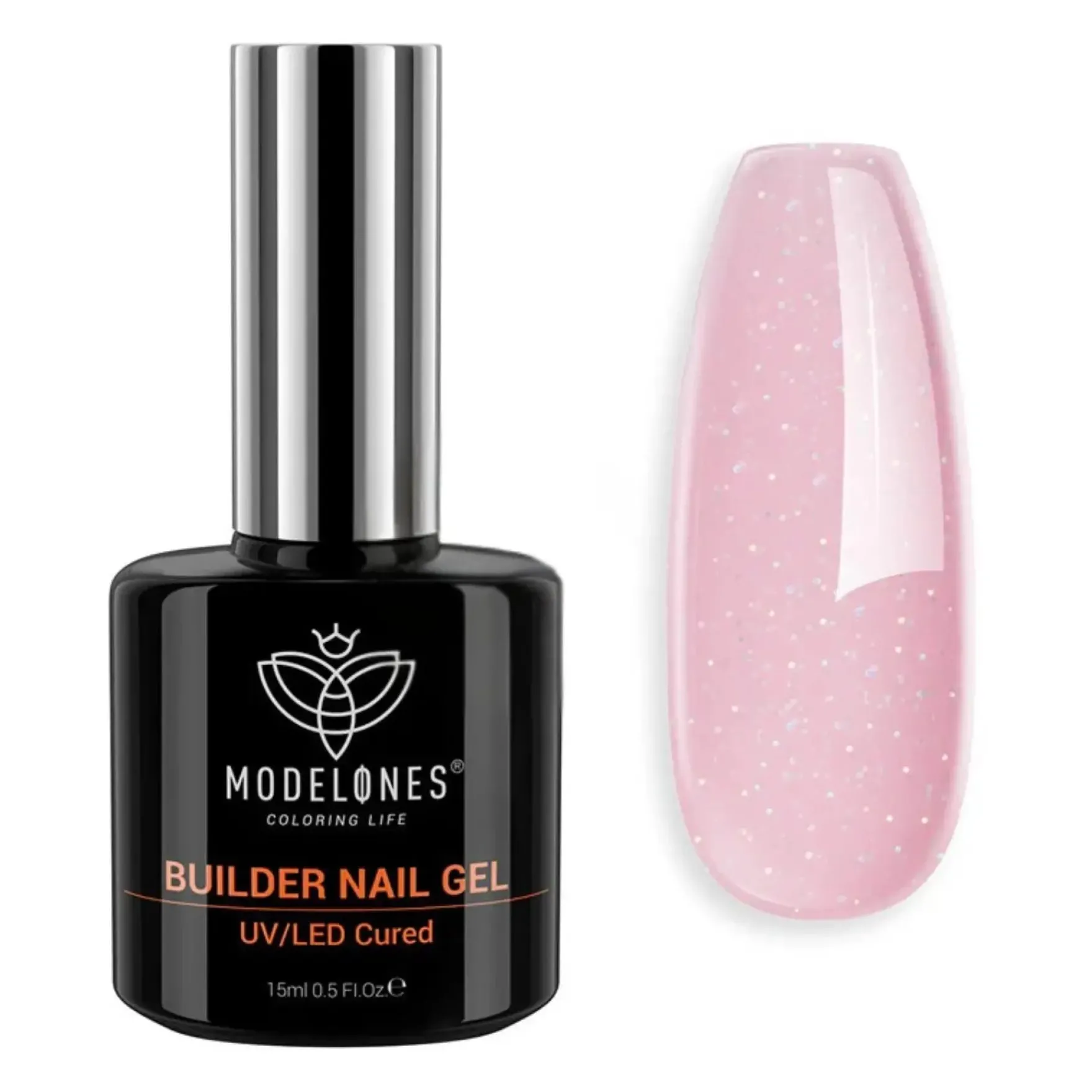 8-in-1 Builder Nail Gel Nude Pink Glitter