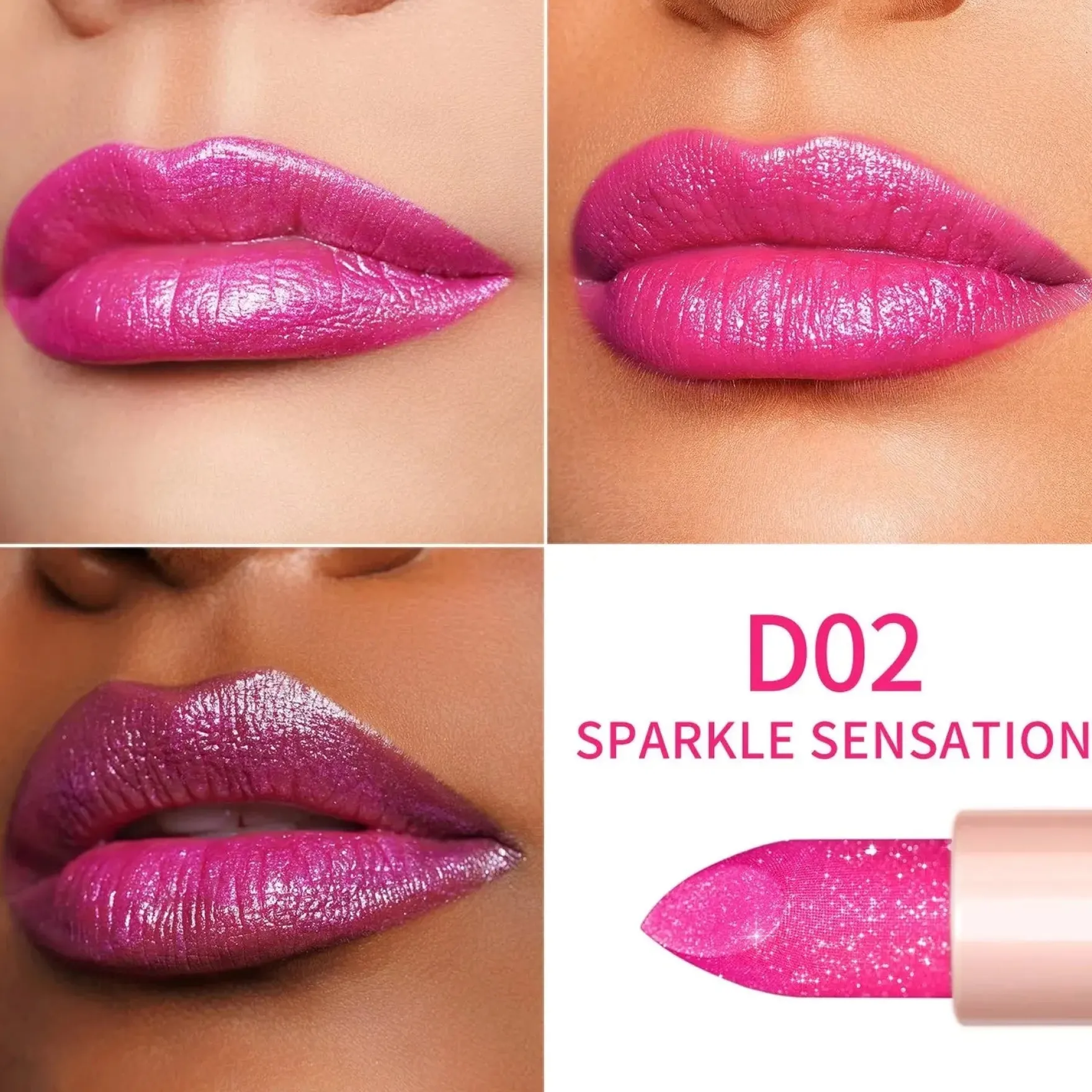 Infinity Moisture Shine Lipstick D02 Sparkle Sensation