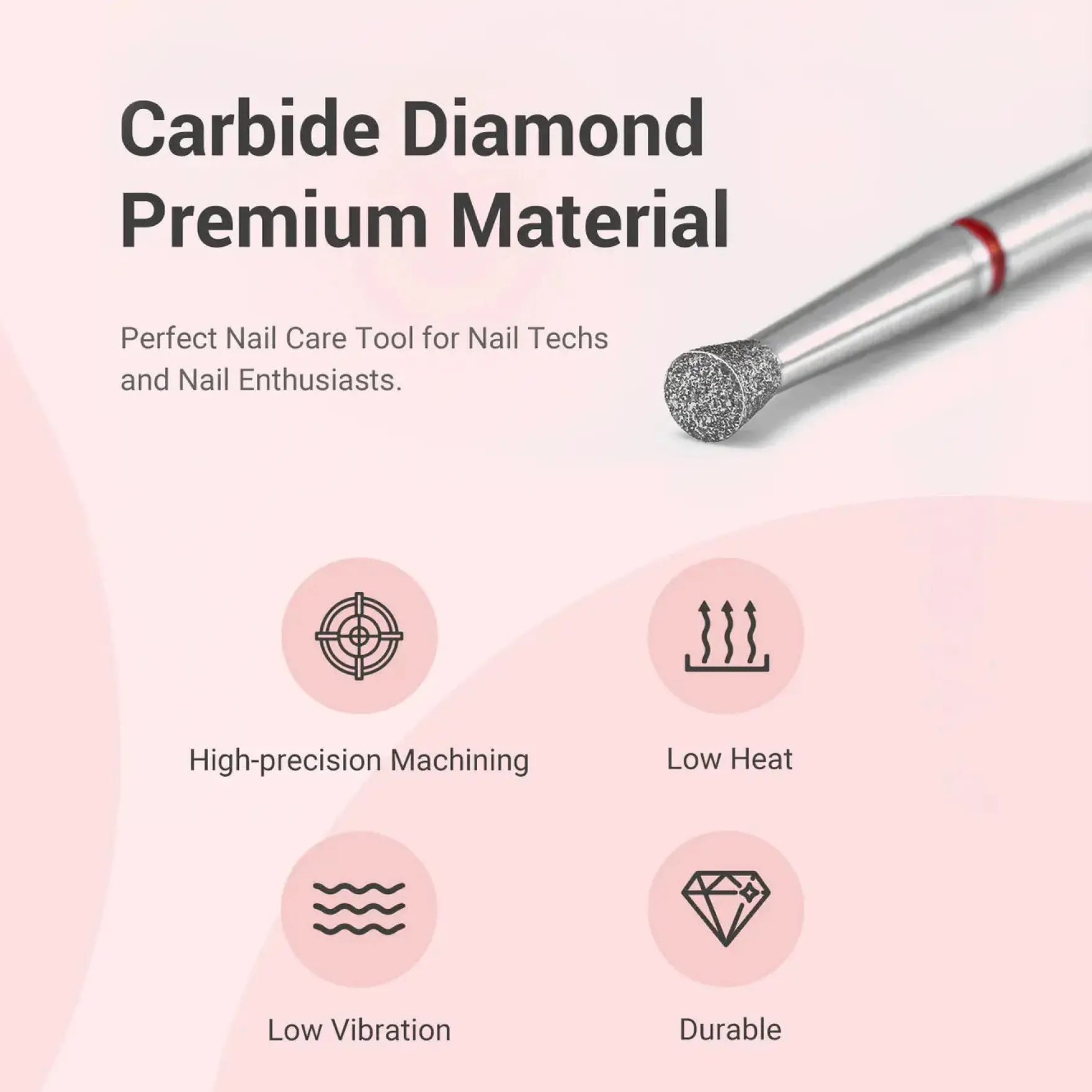 Inverted Tapered Cuticle Clean Nail Drill Bit 6,7mm