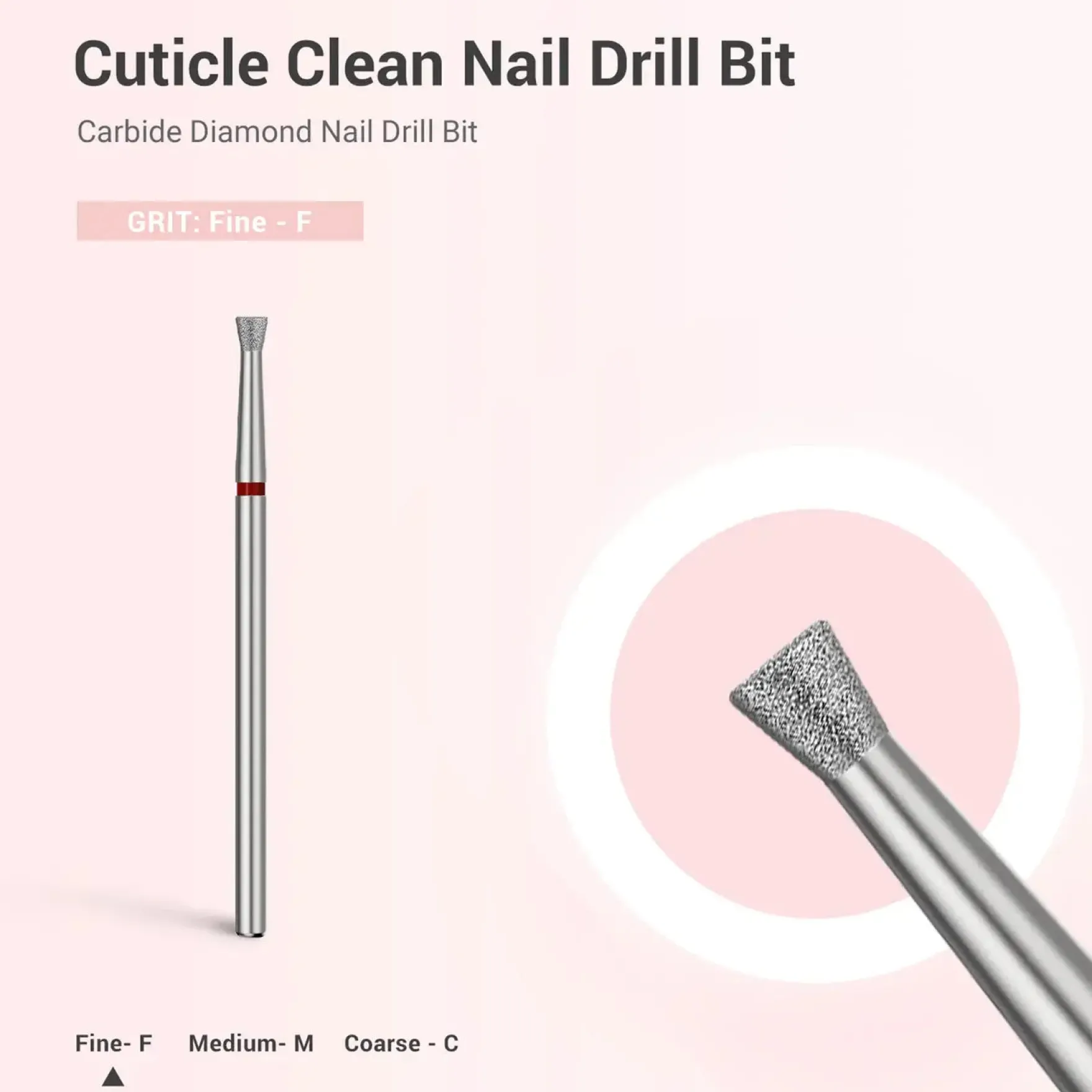 Inverted Tapered Cuticle Clean Nail Drill Bit 6,7mm