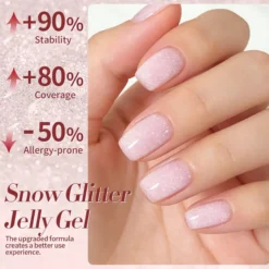 Jelly Nude Snow Glitter Gel JN91