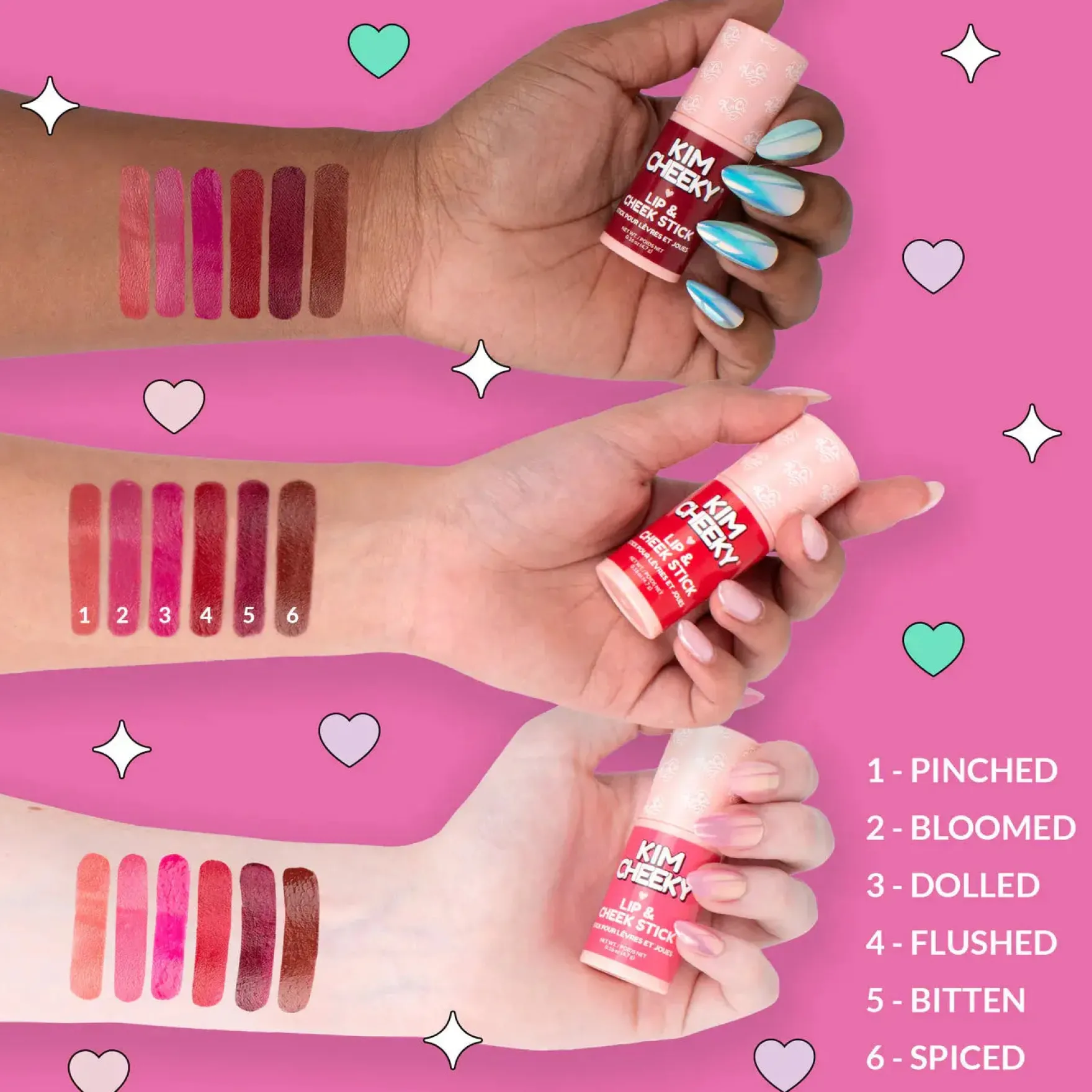 Kim Cheeky Lip & Cheek Stick Pinched