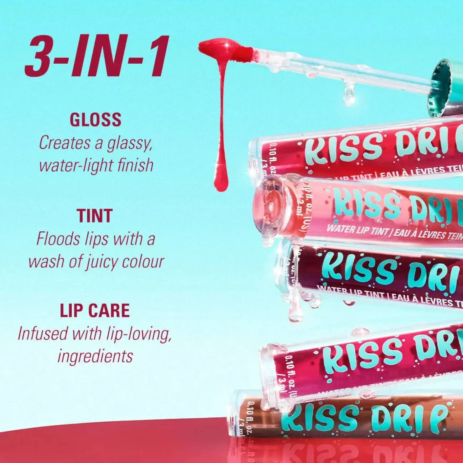 Kiss Drip Water Lip Tint Cherry Glace