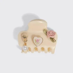 KitschPop Charms & Cloud Clip Set Pearlized Cream
