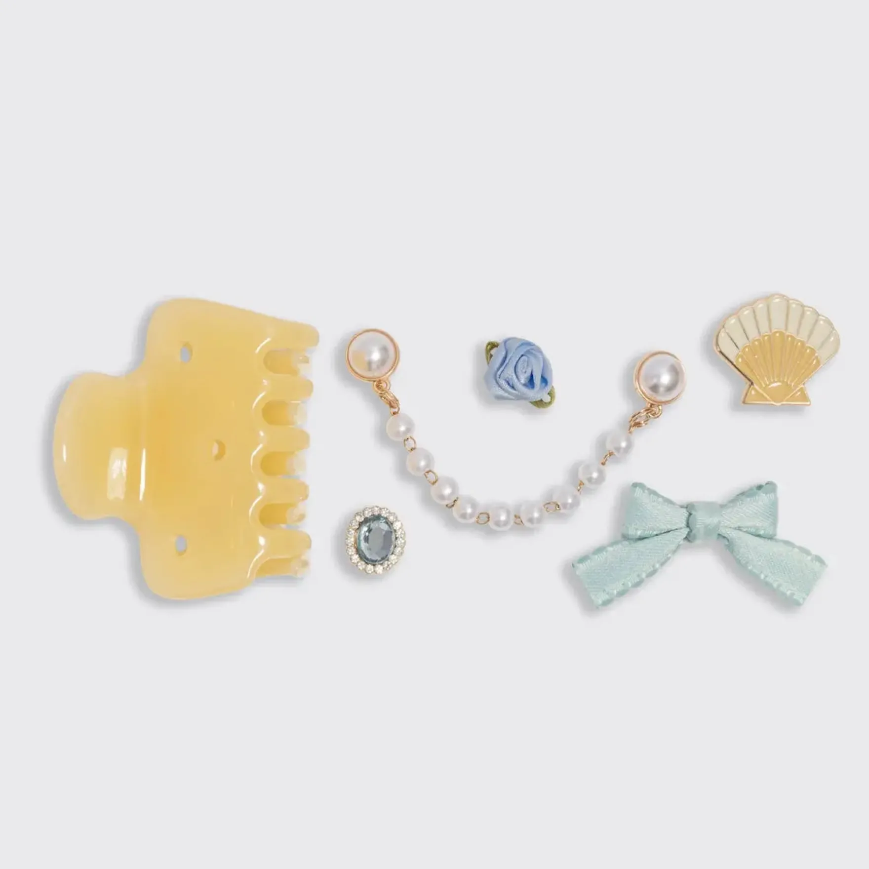Kitschpop Cloud Clip 7pc Set Coastal Cottage Butter Yellow