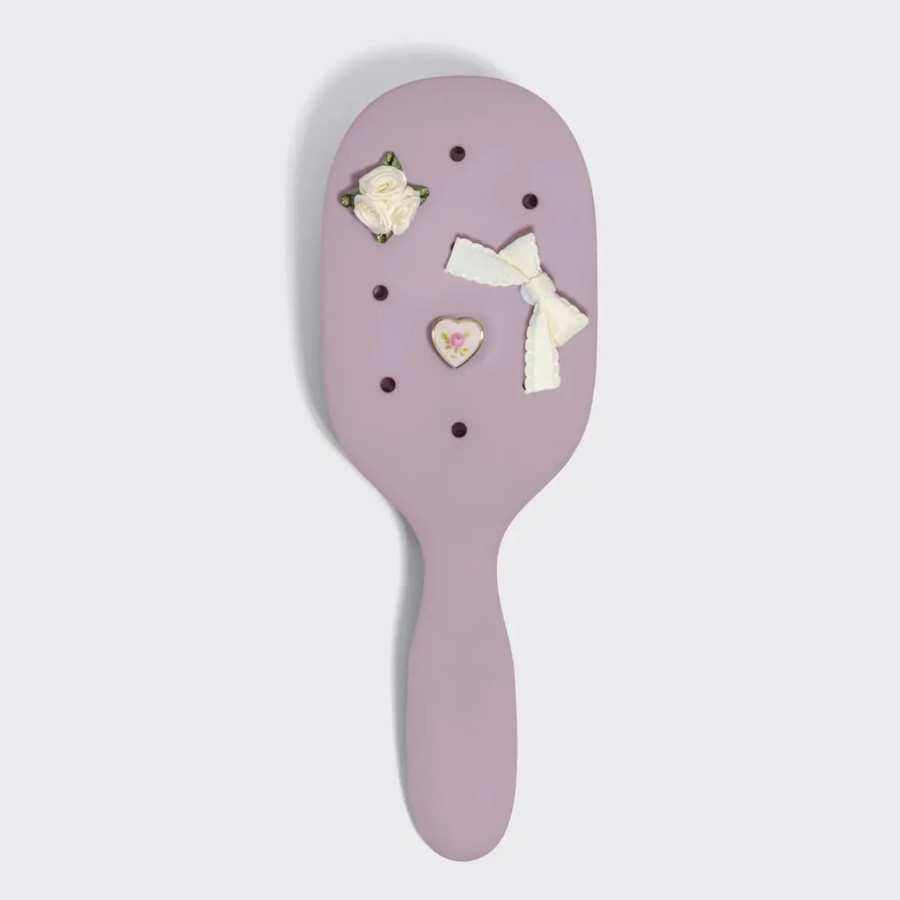 KitschPop Paddle Brush & Charm Set Soft Violet
