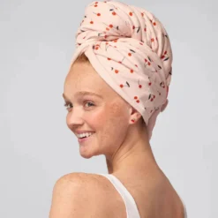 Kitsch XL Hair Towel Wrap Cherry Print