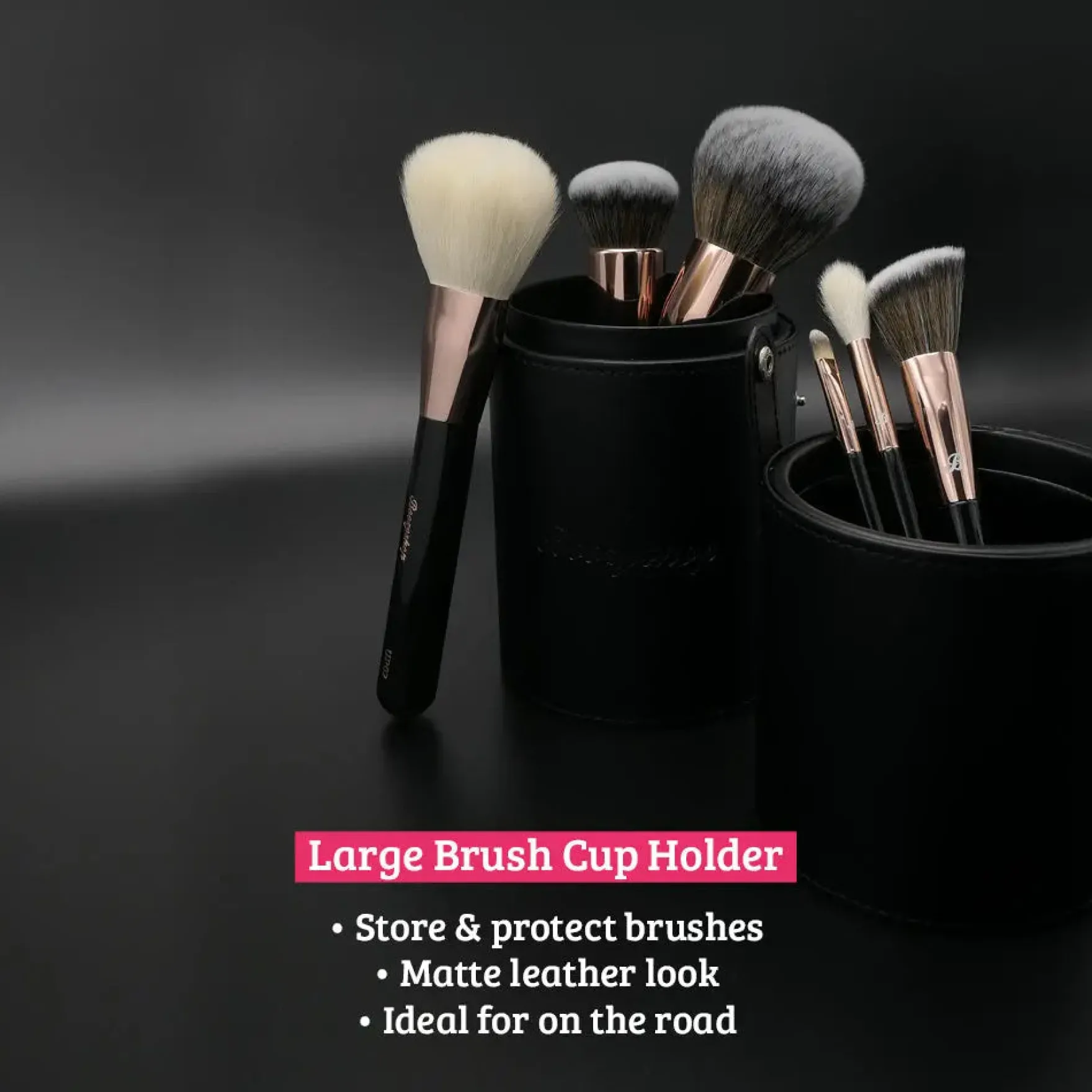 Large Brush Cup Holder Black