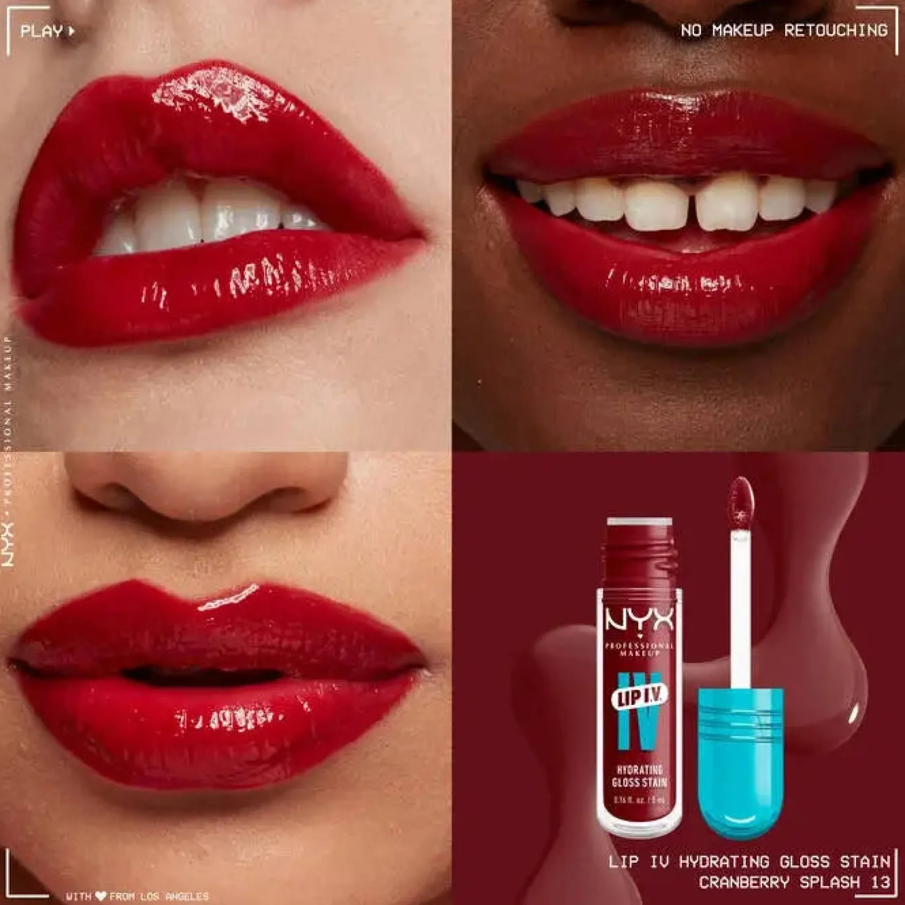 Lip IV Hydrating Lip Gloss Cranberry Splash