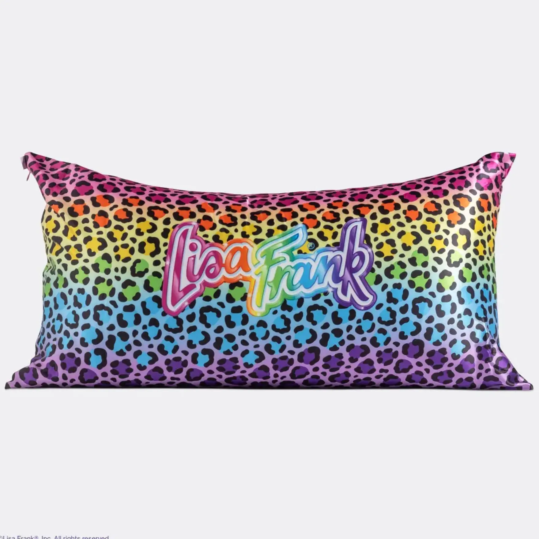 Lisa Frank Satin Pillowcase Rainbow Leopard King