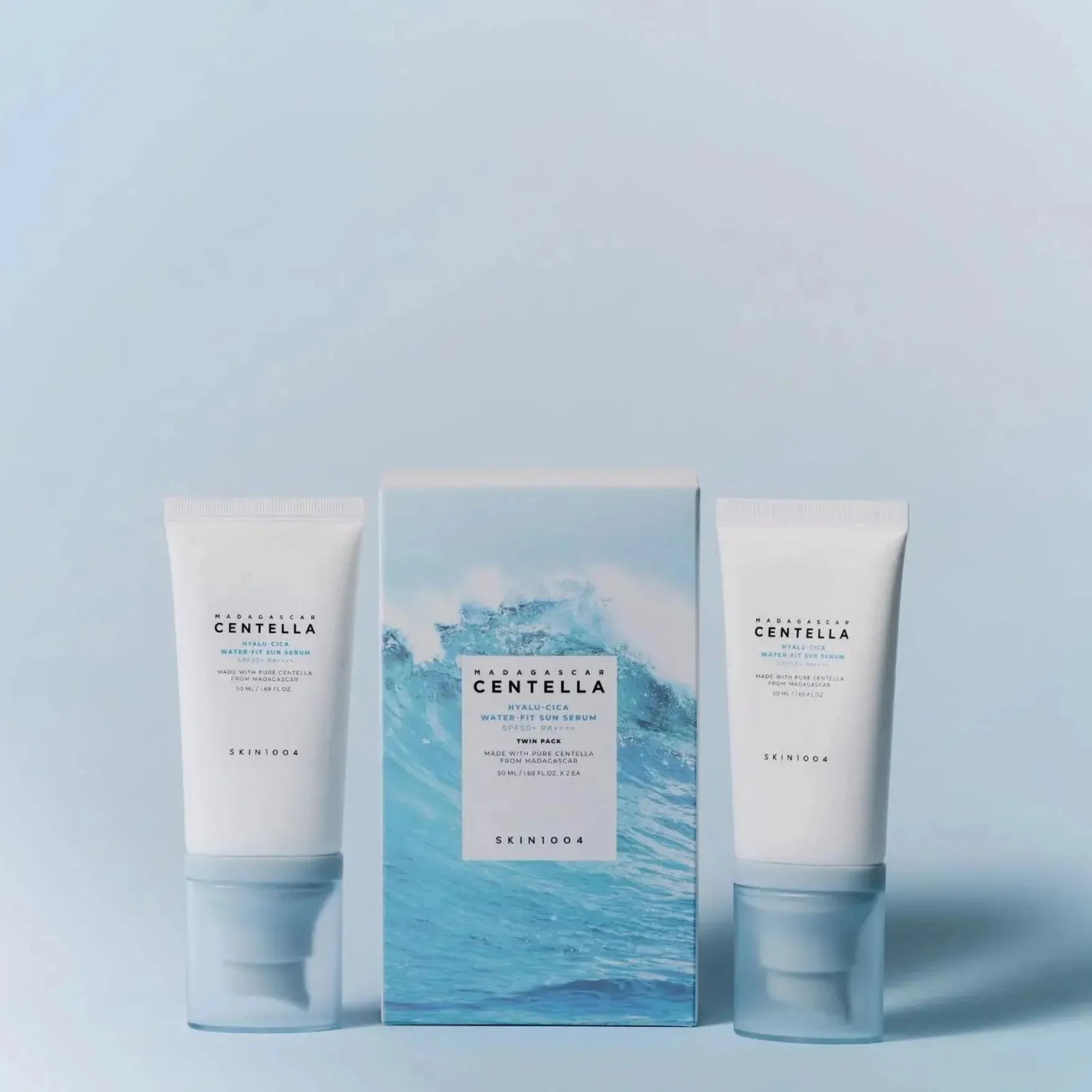 Madagascar Centella Hyalu-Cica Water-Fit Sun Serum Twin Pack SPF50+