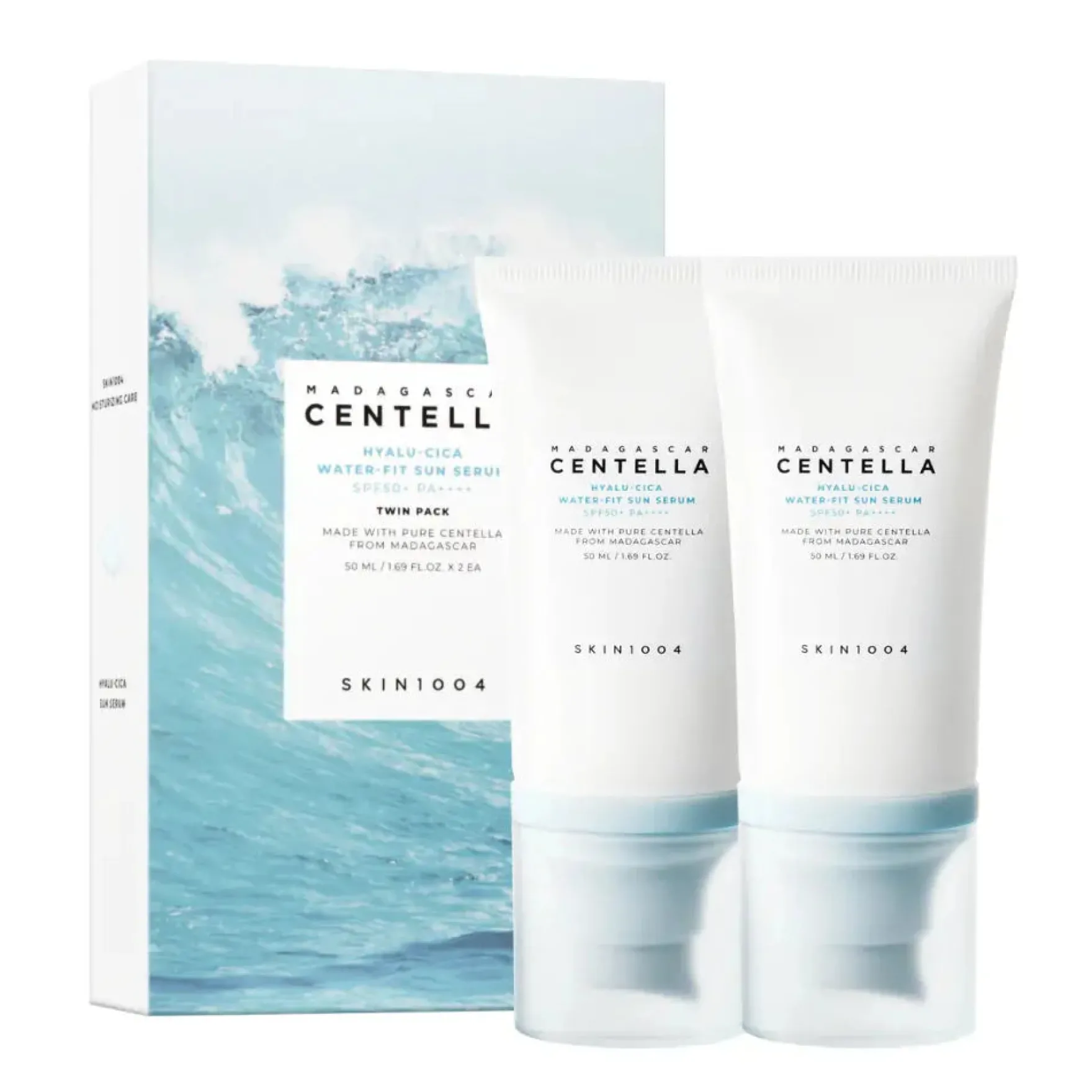 Madagascar Centella Hyalu-Cica Water-Fit Sun Serum Twin Pack SPF50+