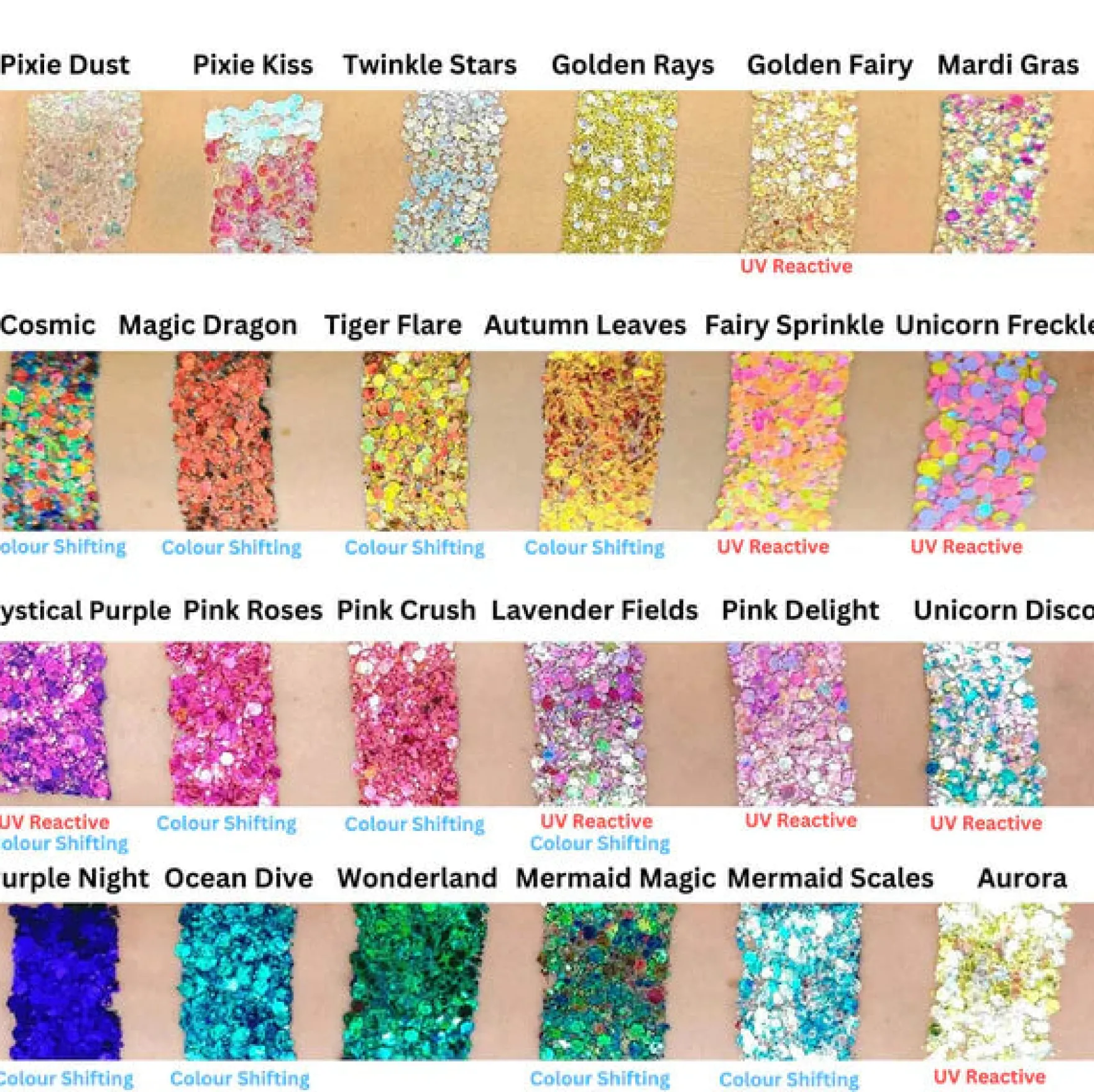 Magic Sparkles Colour Shifting Glitter Cream Palette