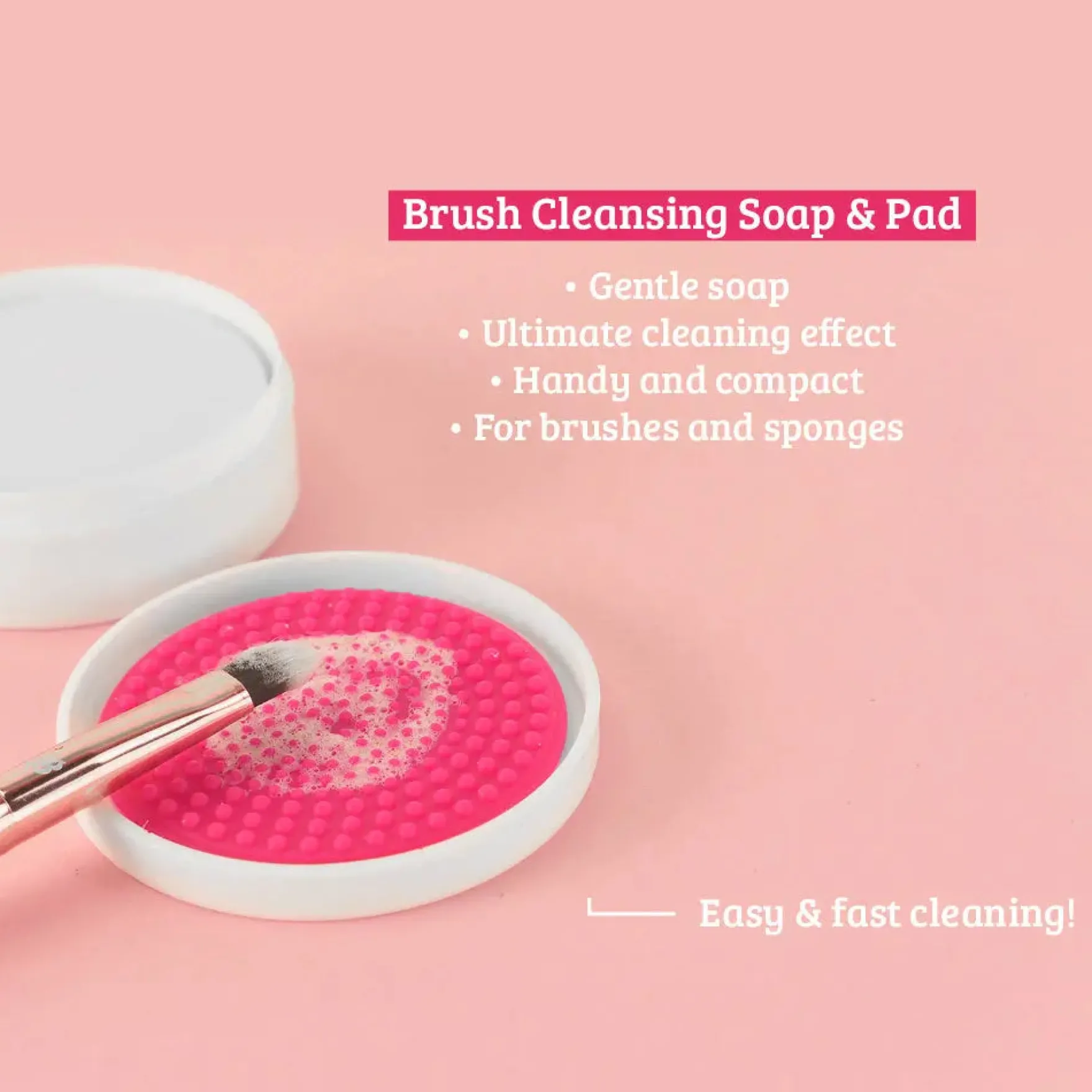 Makeup Brush & Sponge Cleansing Soap & Pad