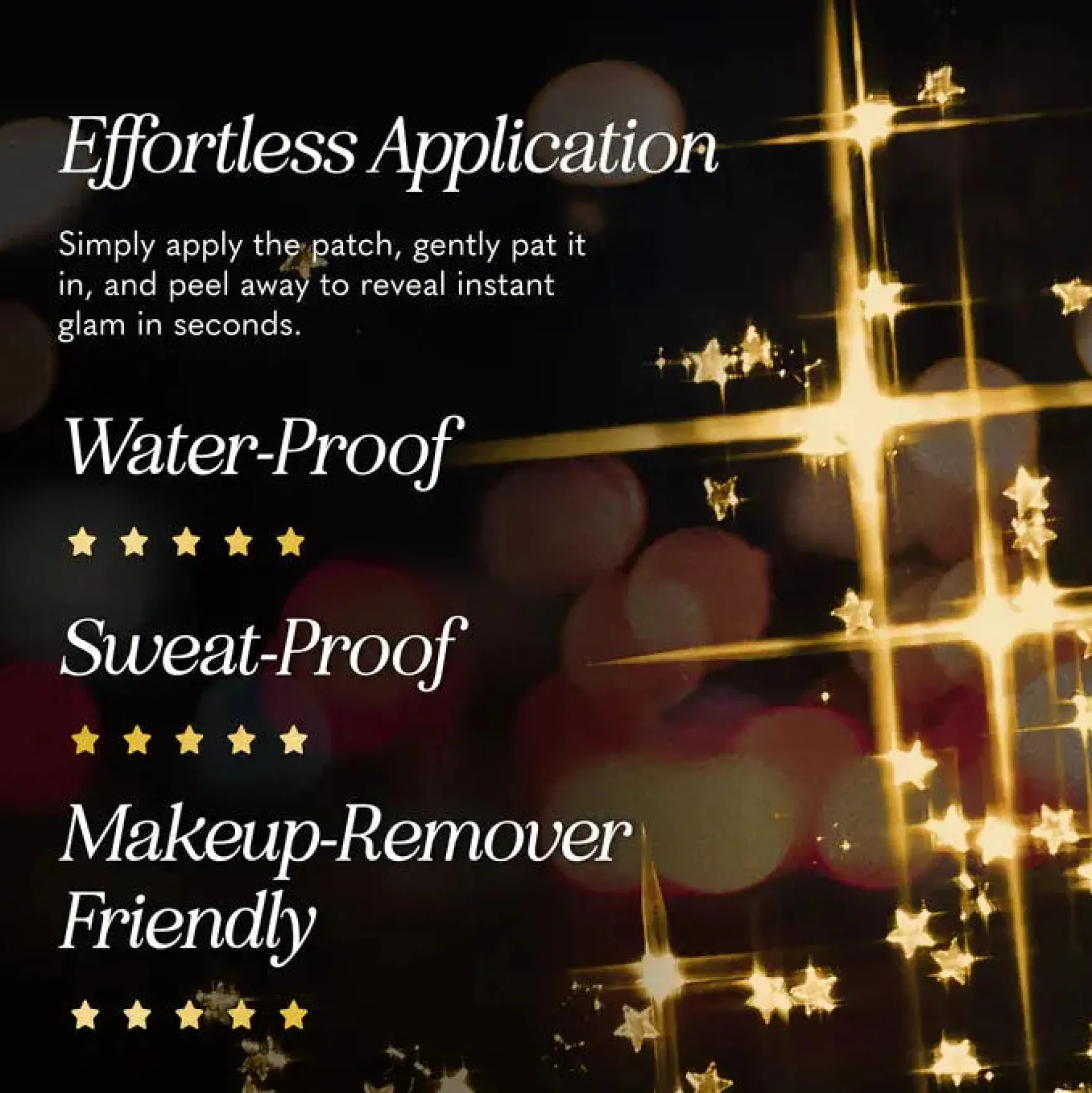 Make Up Patches Gold Glitter Freckles