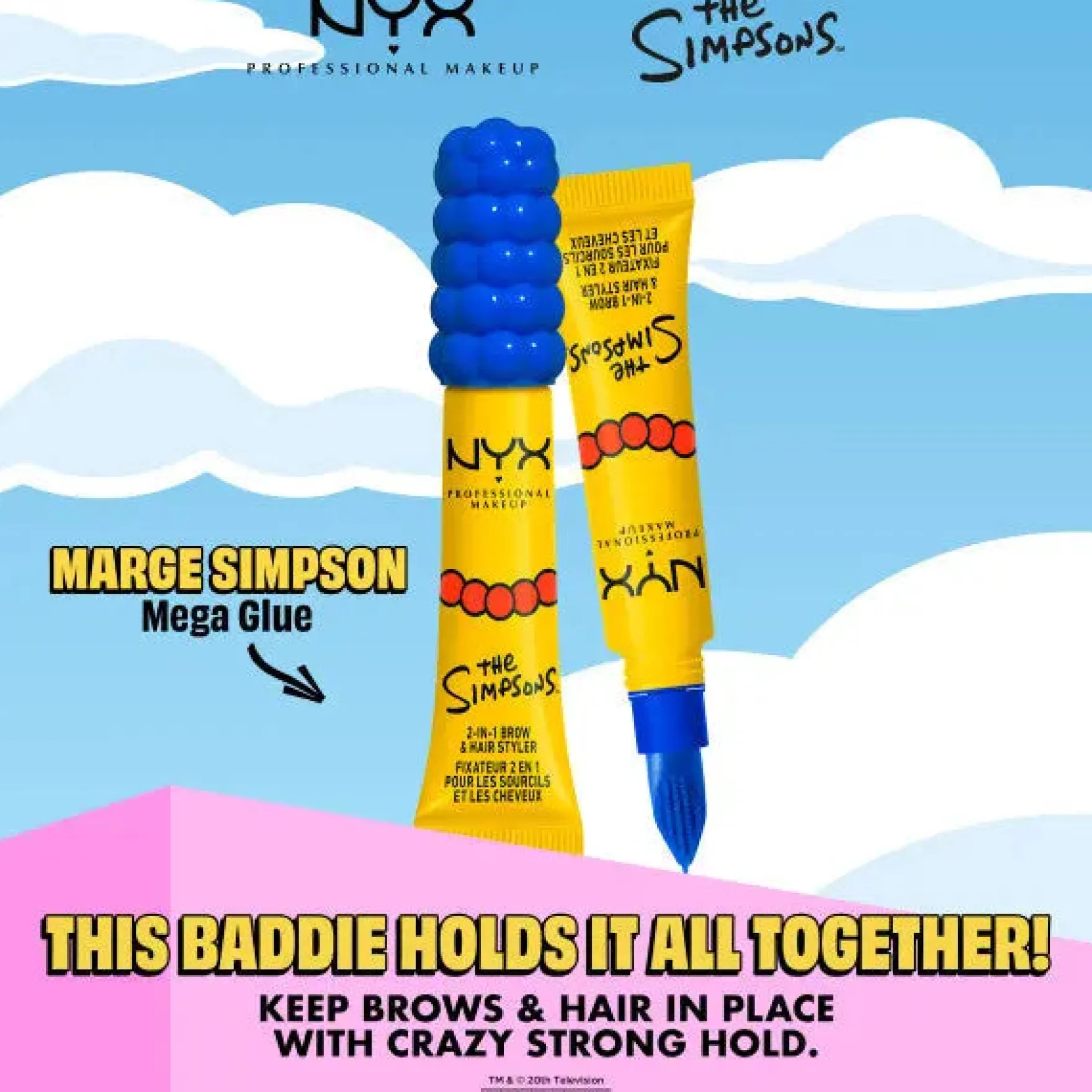 Marge Simpson Mega Glue Transparent 2 In 1 Brow And Hair Styler
