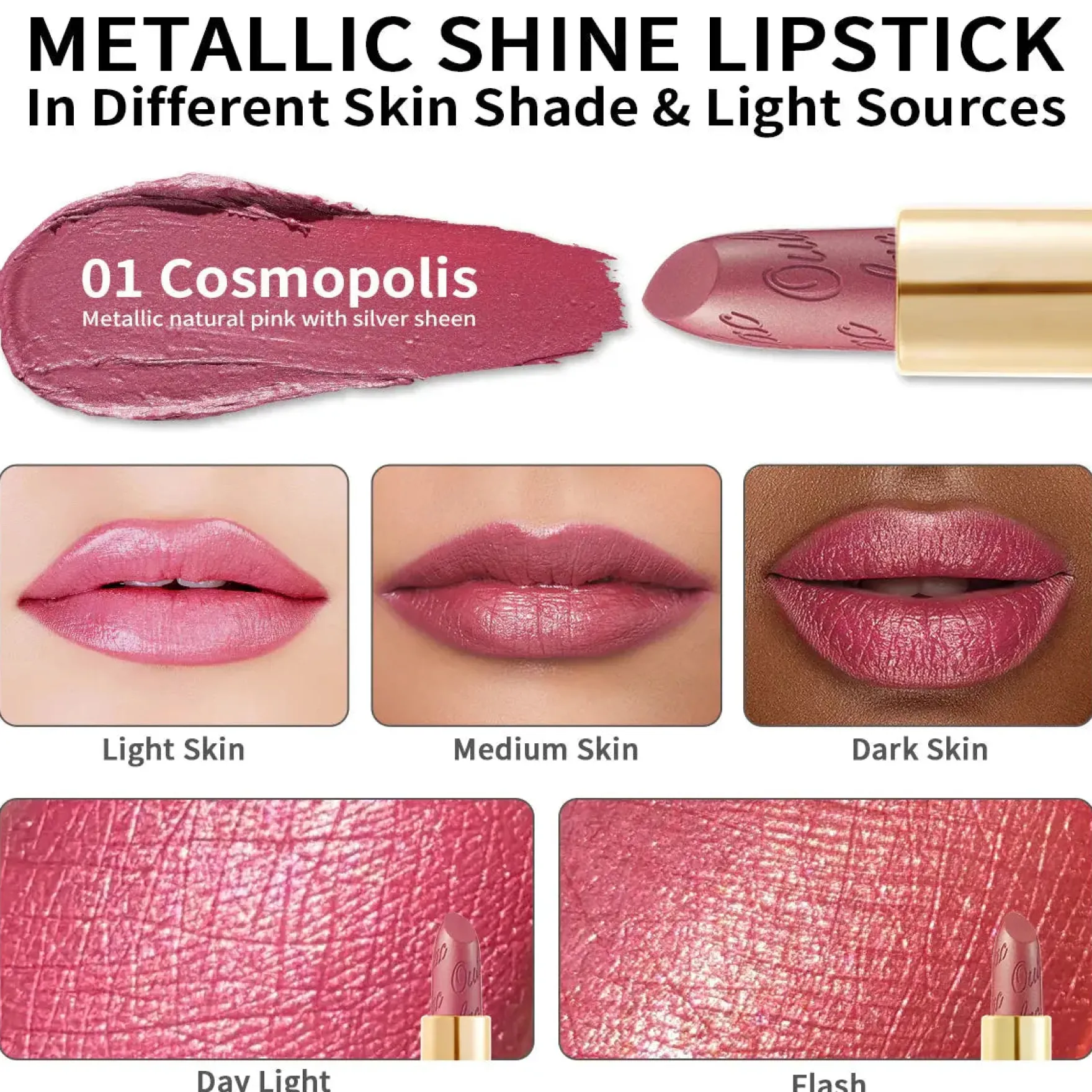 Metallic Shine Lipstick 01 Cosmopolis