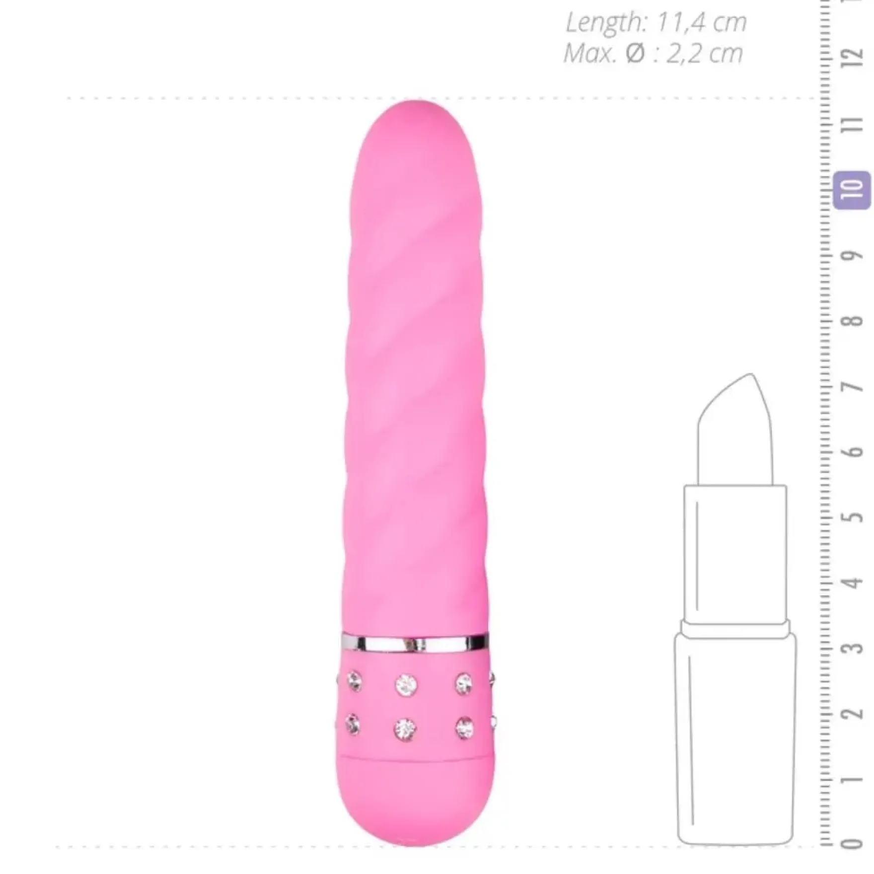 Mini Vibrator Twisted Pink