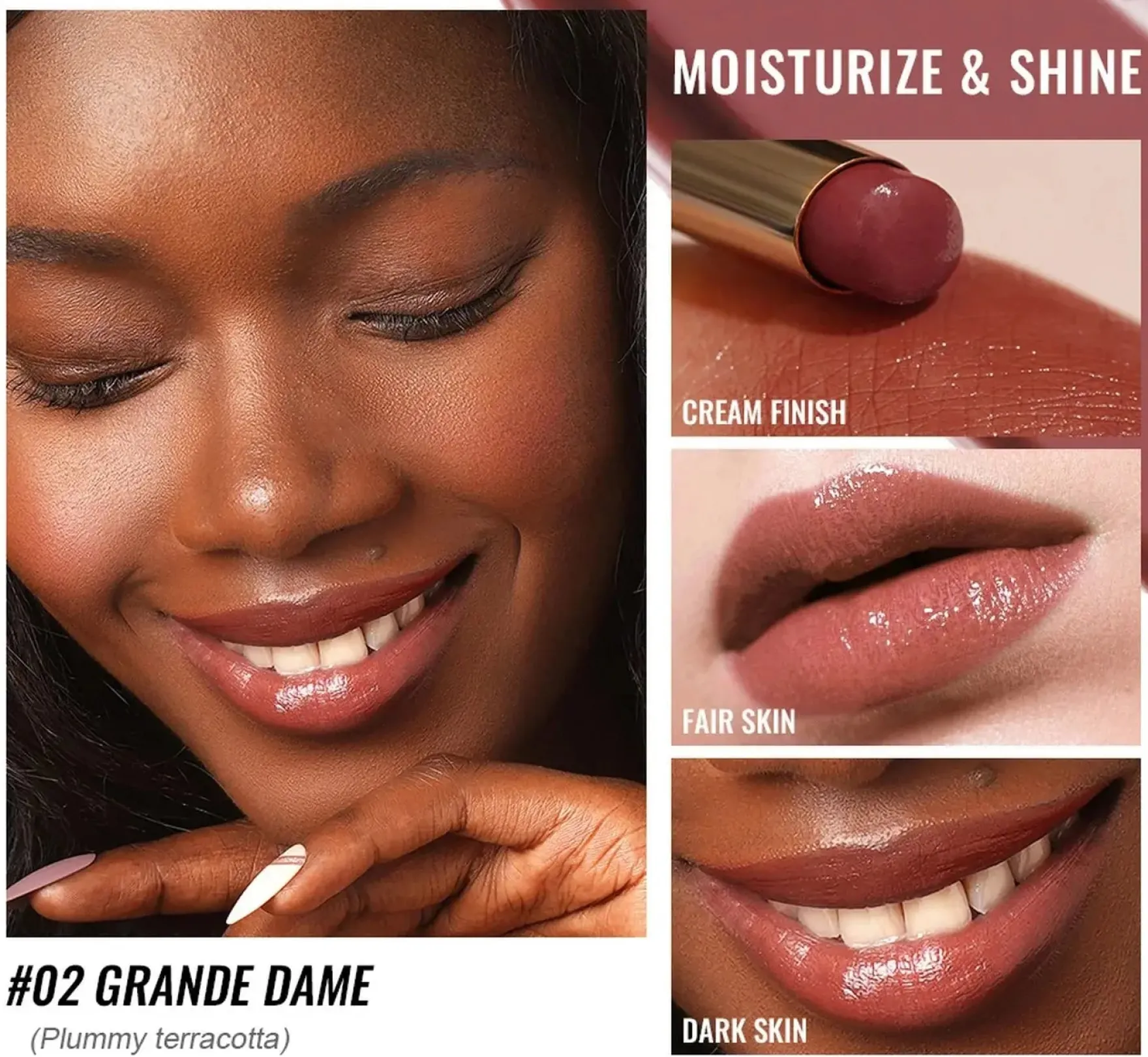 Moisture Shine Lipstick 02 Grande Dame