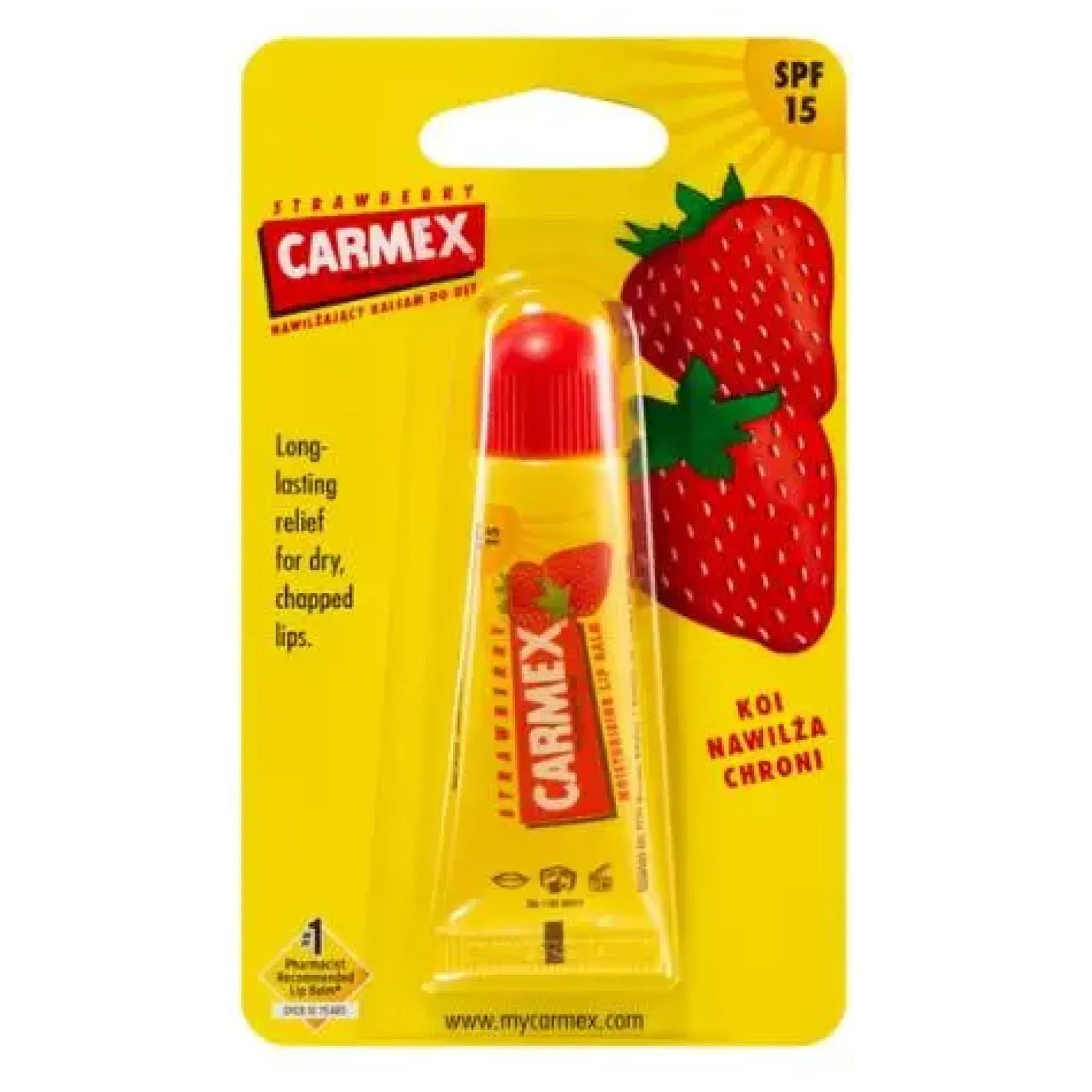 Moisturizing Lip Balm Tube Strawberry SPF15