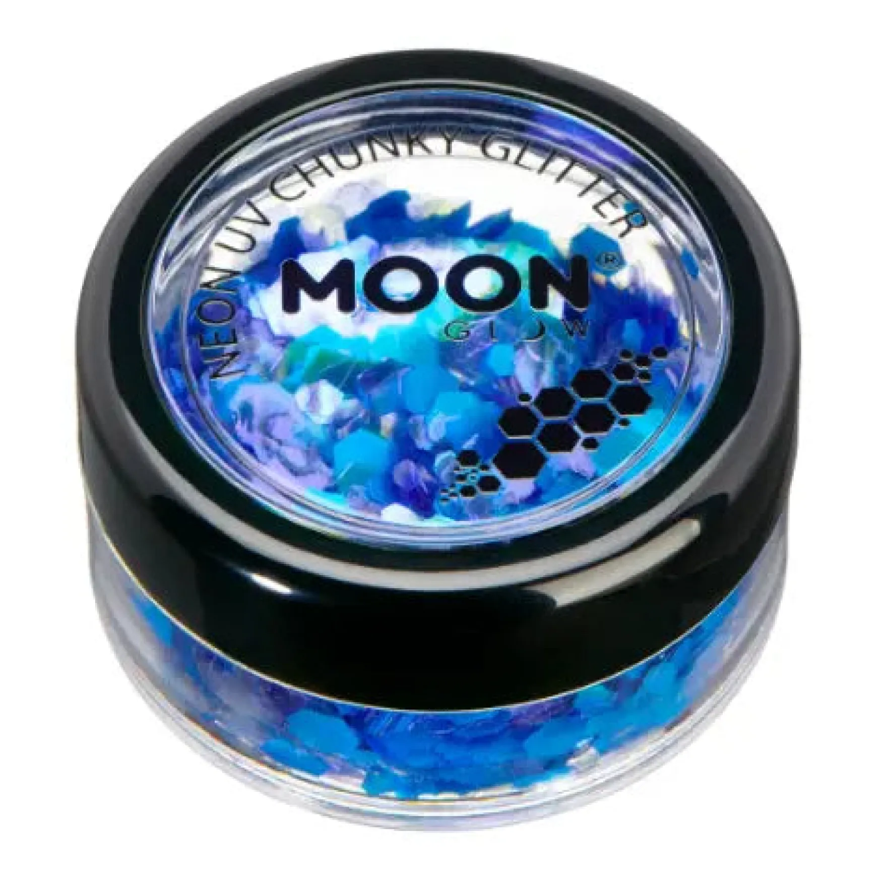 Moon Glitter Neon UV Chunky Glitter Blue