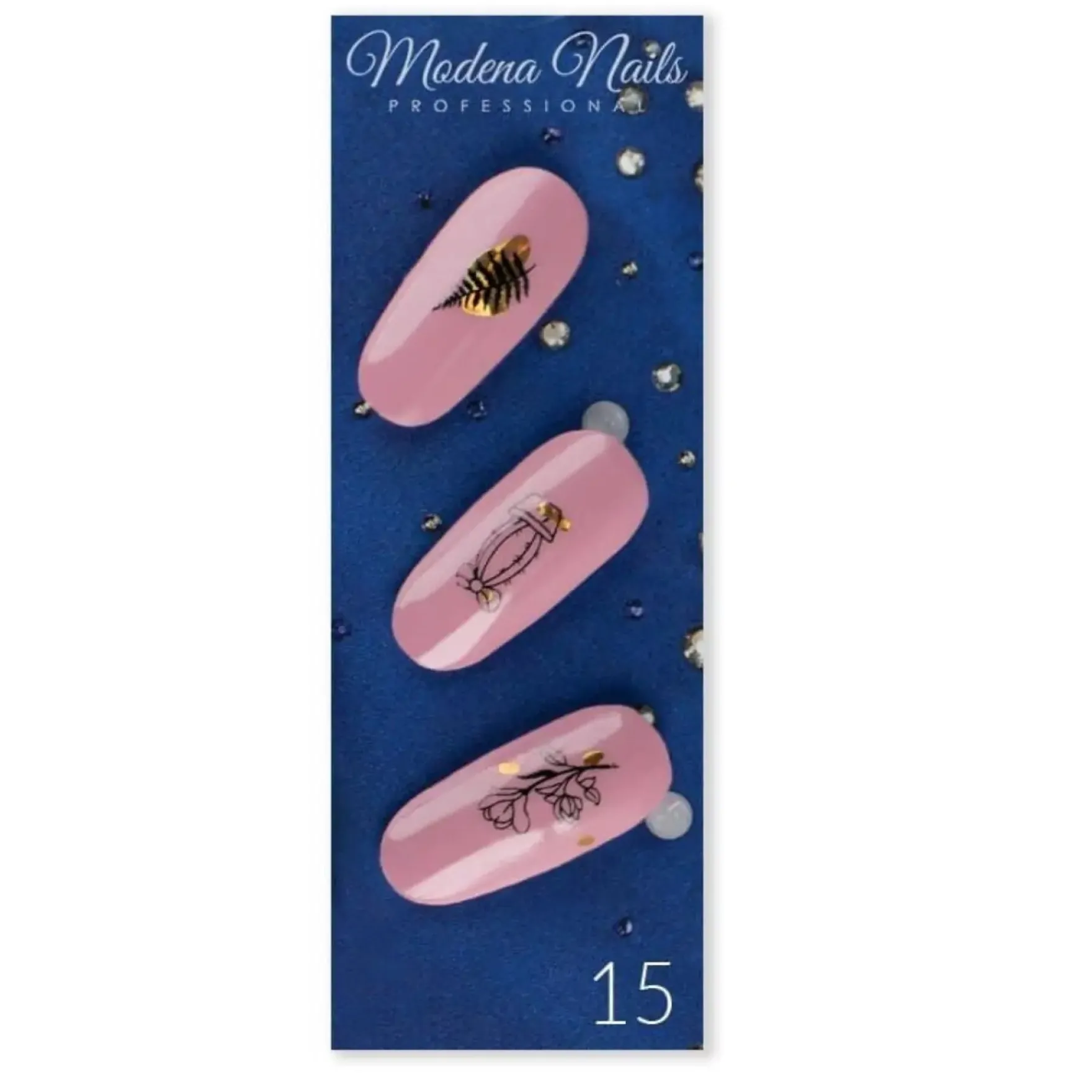Nail Art Gold Glam Stickers 15