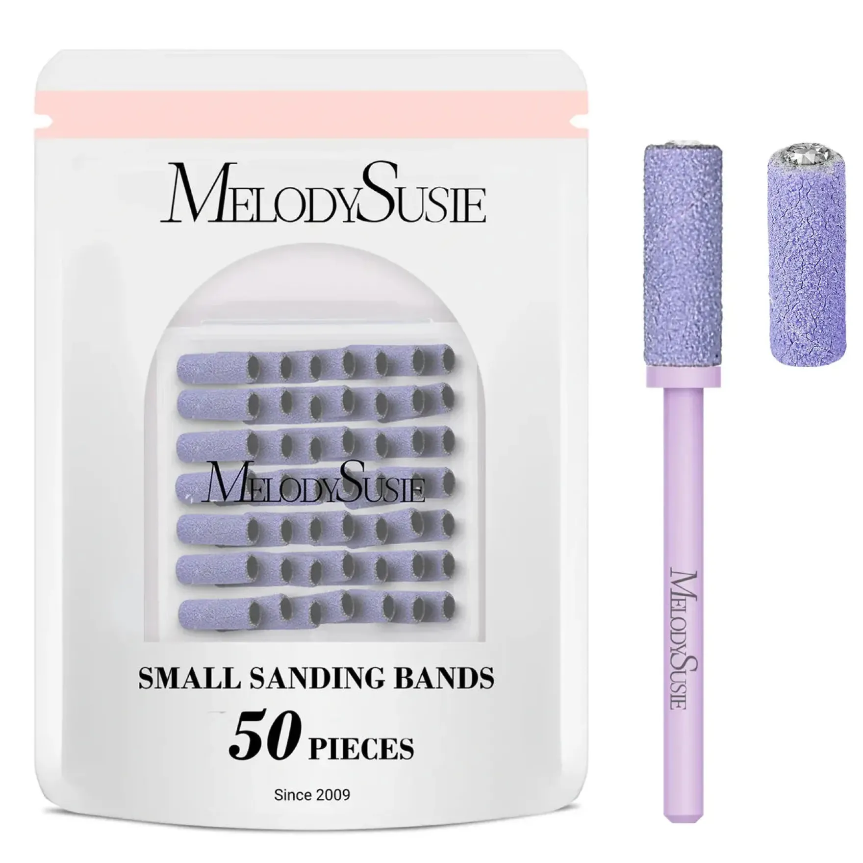 Nail Drill Bits Small Sanding Bands 180 Grit 50 Pcs