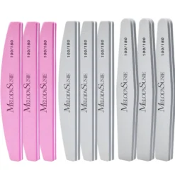 Nail Files and Buffers Set 100/180 Grit 9Pcs