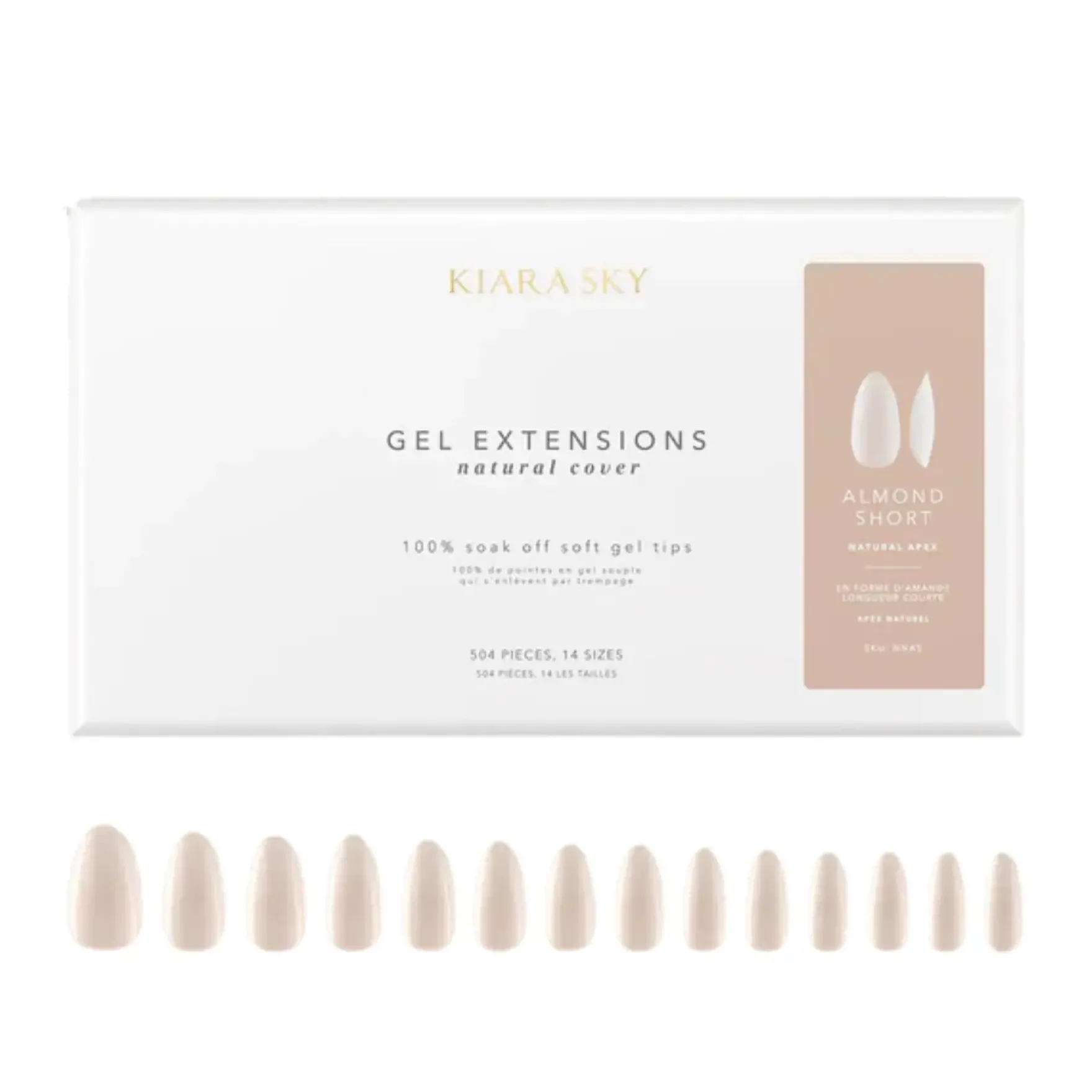 Natural Gel Extensions Almond Short