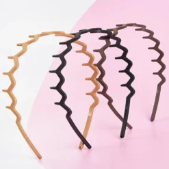 Neutral Zig Zag Headbands Set Matte