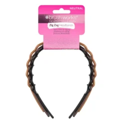 Neutral Zig Zag Headbands Set Matte