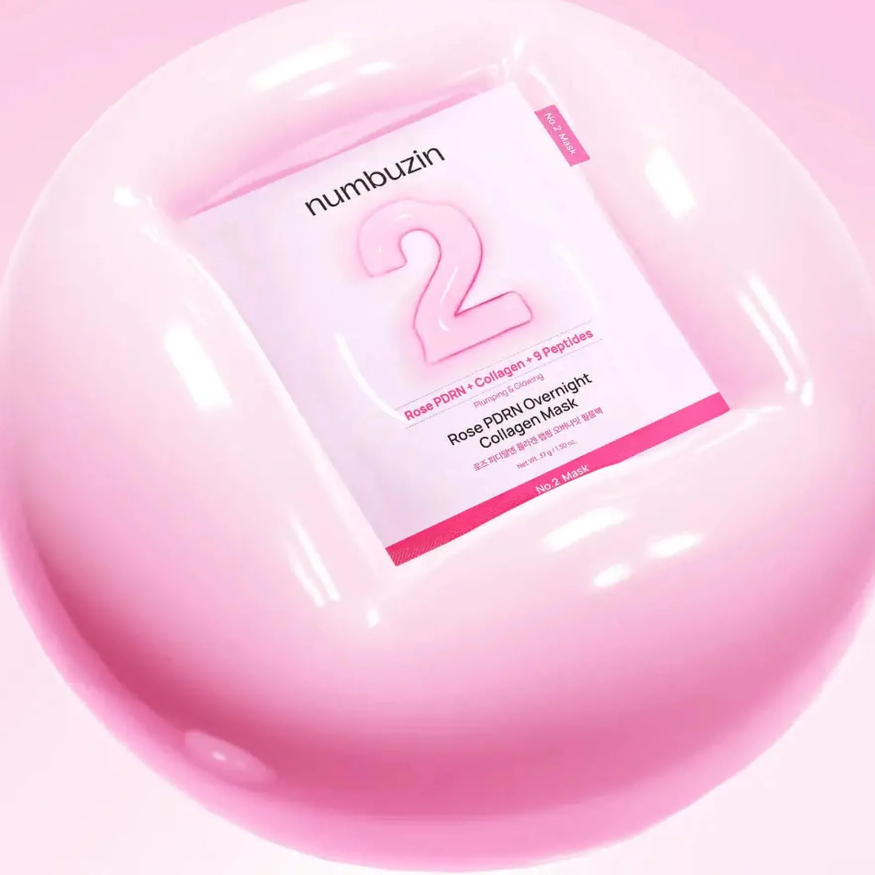 No.2 Rose PDRN Overnight Collagen Mask 4-Pack