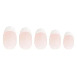 Oval Bold French Acrylic Nails