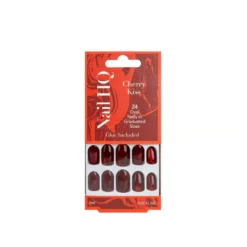 Oval Cherry Kiss Cat Eye Nails
