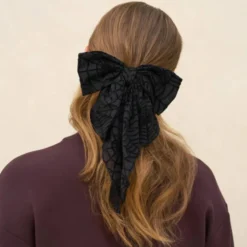 Oversized Bow Hair Clip Spiderweb