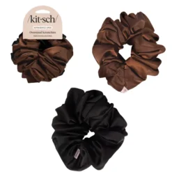 Oversized Scrunchies Black & Chocolate