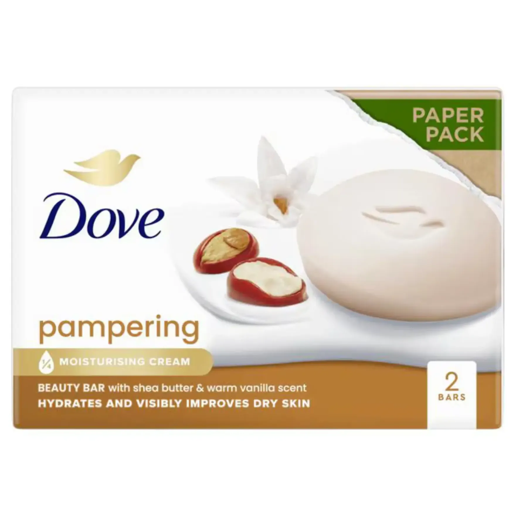 Pampering Shea Butter & Vanilla Beauty Bar 2-Pack