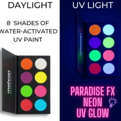 Paradise FX 8 Color Magnetic Palette Neon UV Glow