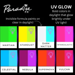 Paradise FX 8 Color Magnetic Palette Neon UV Glow