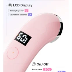 P-ART01A Rechargeable LED/UV Nail Lamp Pink