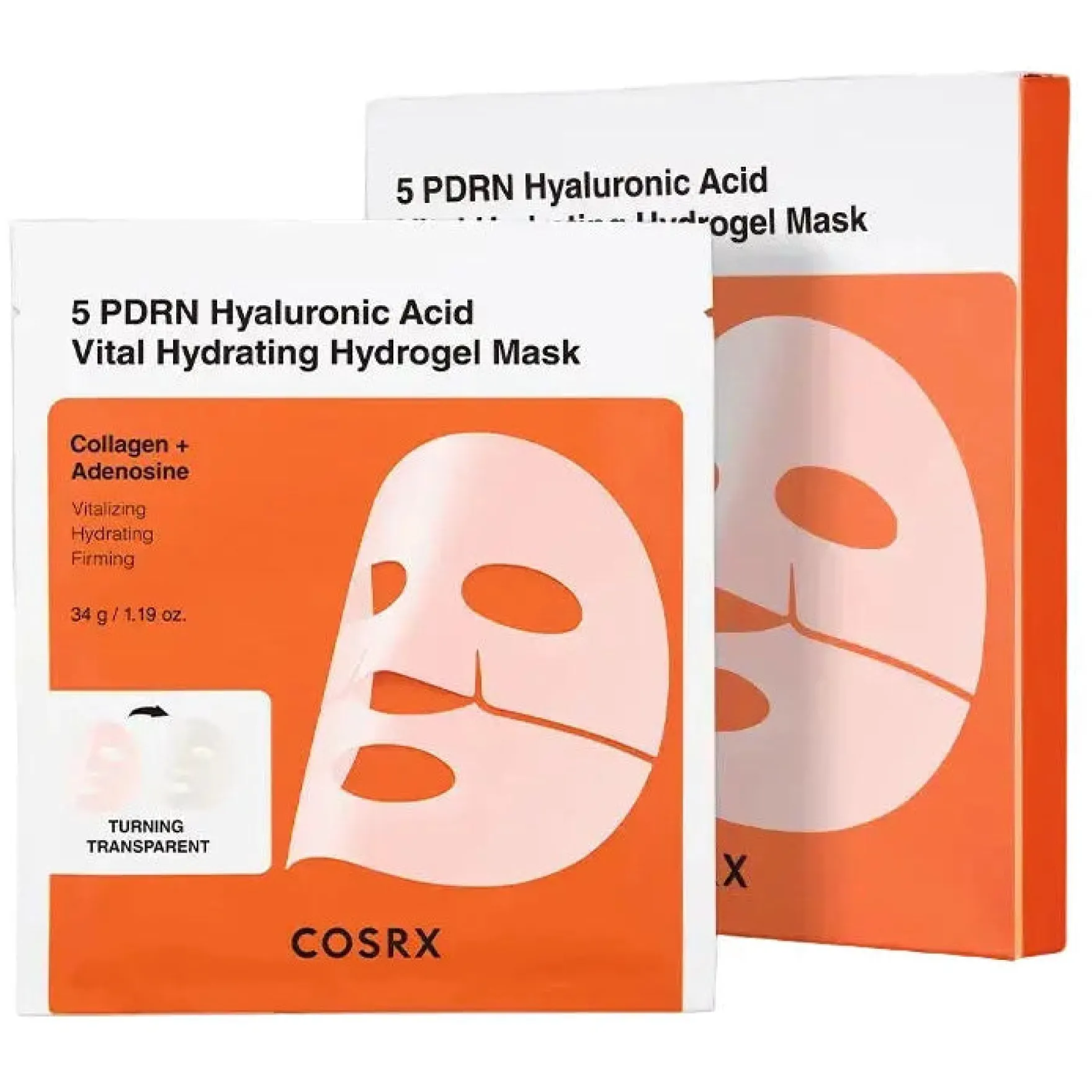 5 PDRN Hyaluronic Acid Vital Hydrating Hydrogel Mask 3-Pack