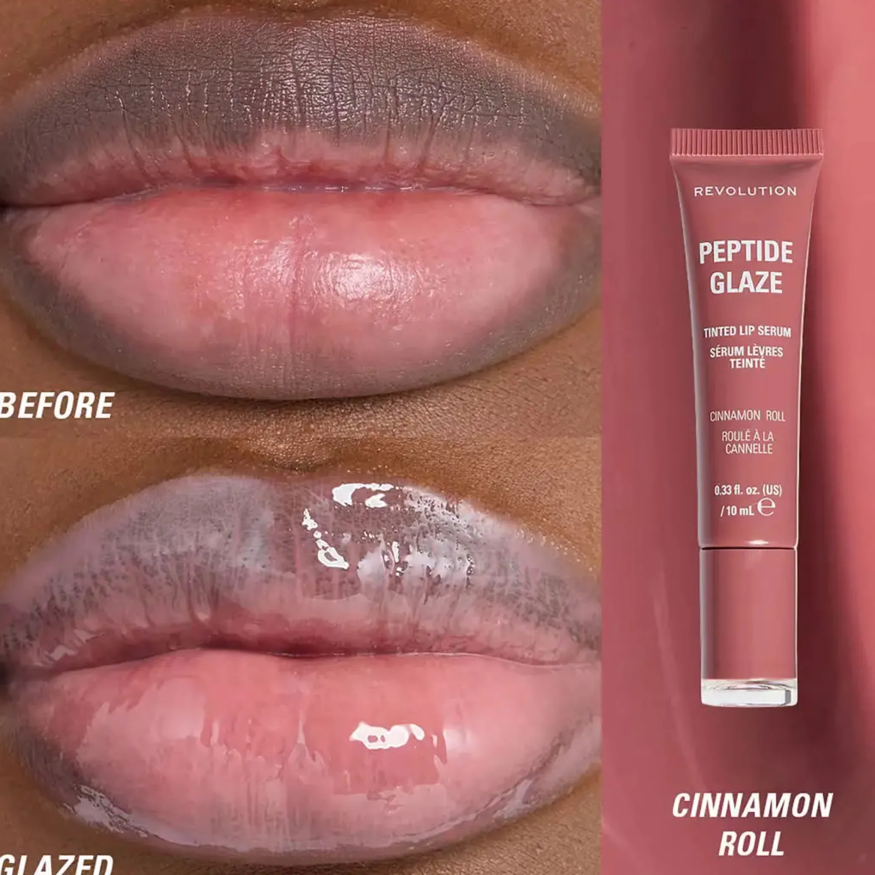 Peptide Glaze Tinted Lip Serum Cinnamon Roll