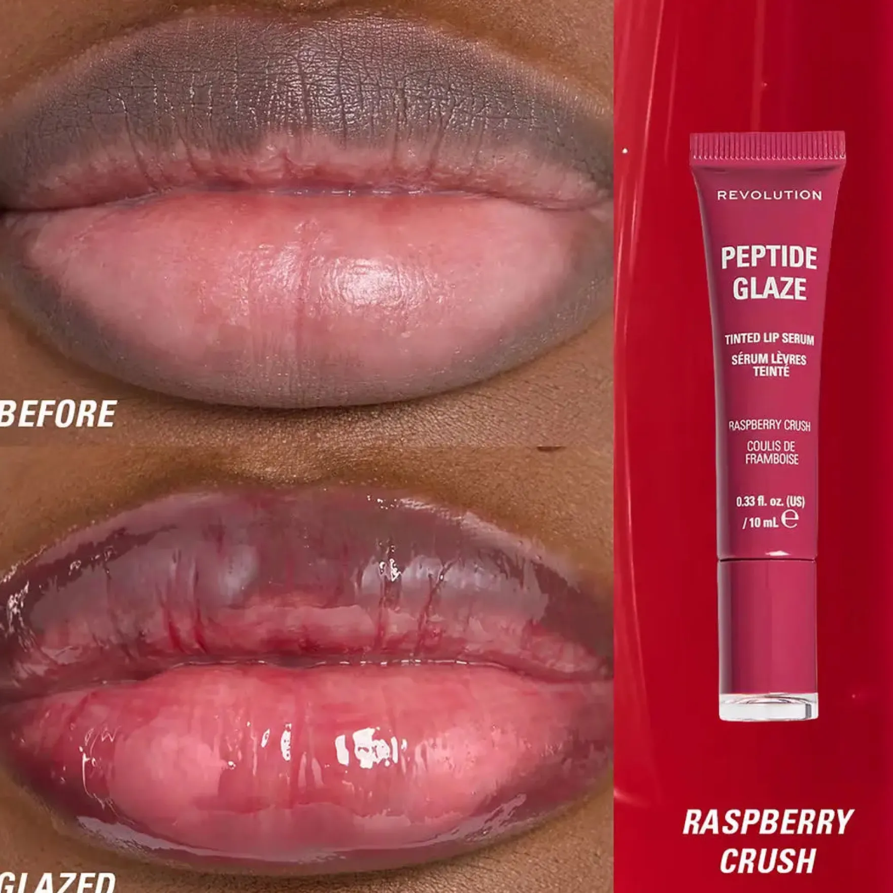 Peptide Glaze Tinted Lip Serum Raspberry Crush