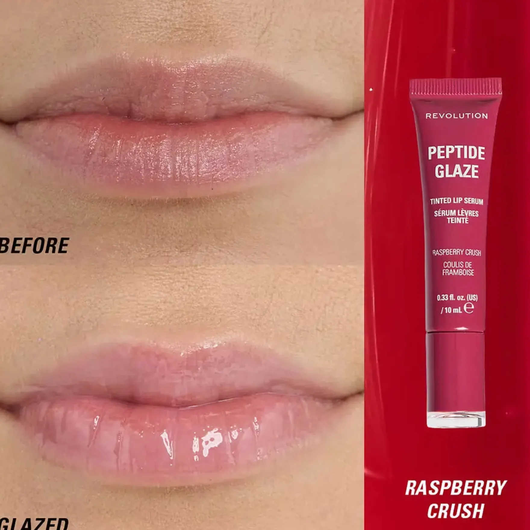 Peptide Glaze Tinted Lip Serum Raspberry Crush