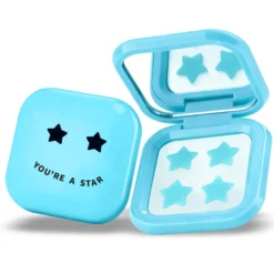 Pimple Star Patches & Mirror Case Blue