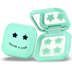 Pimple Star Patches & Mirror Case Green