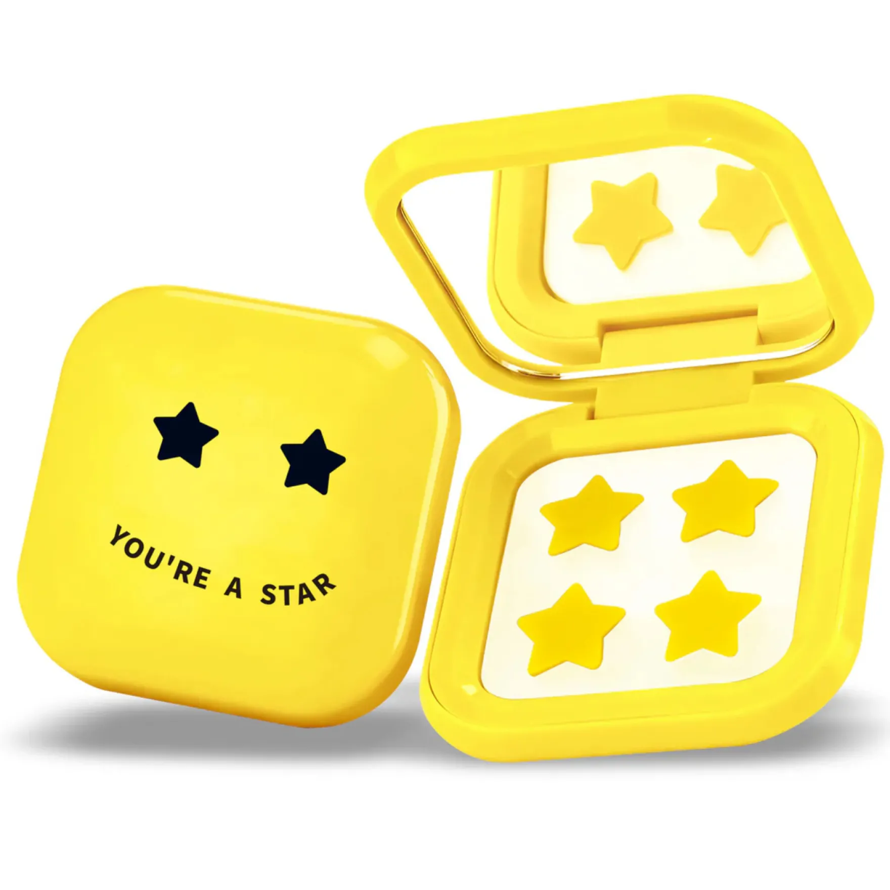 Pimple Star Patches & Mirror Case Yellow