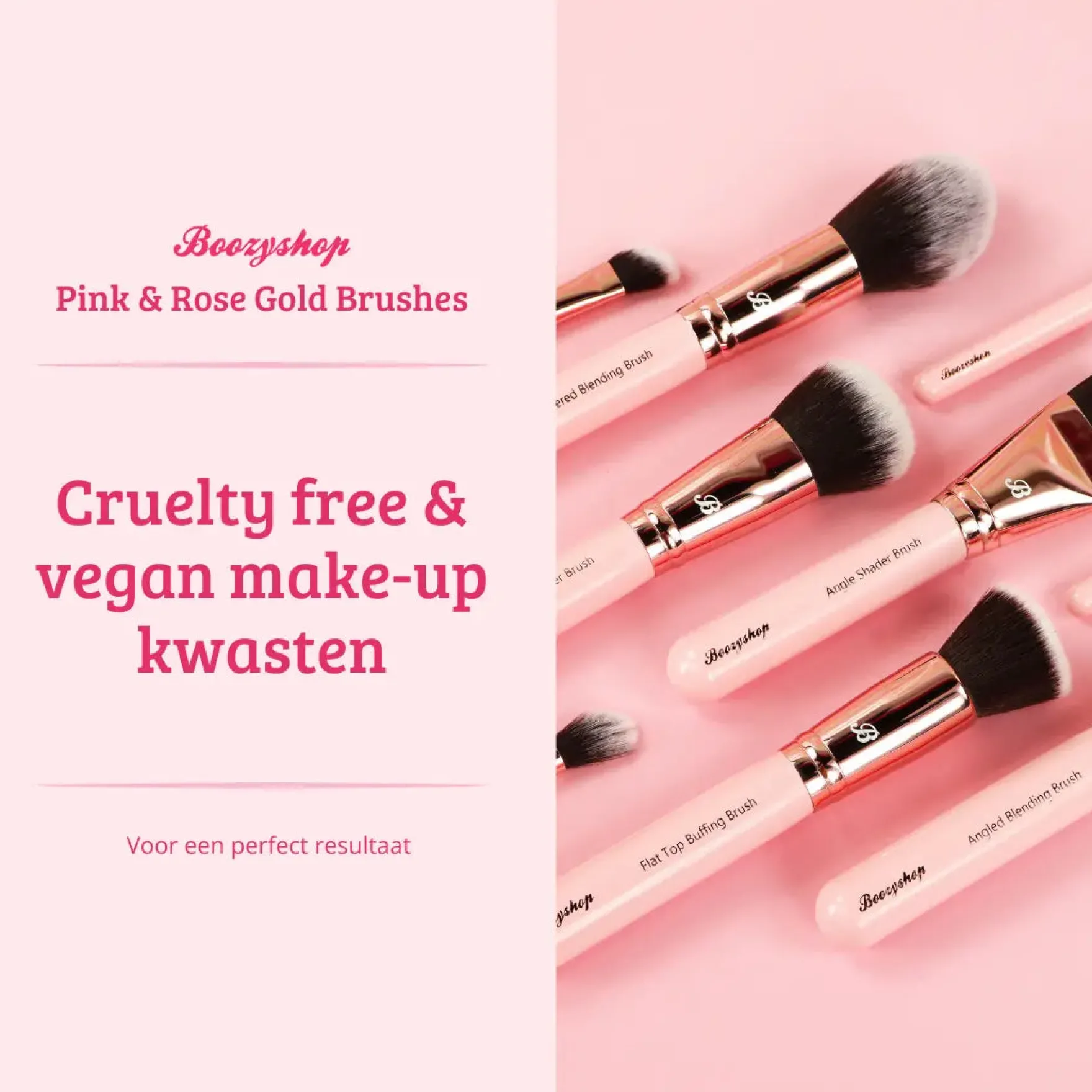 Pink & Rose Gold Brow Liner Brush